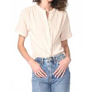 NEW GREYLIN olana cotton gauze blouse in natural